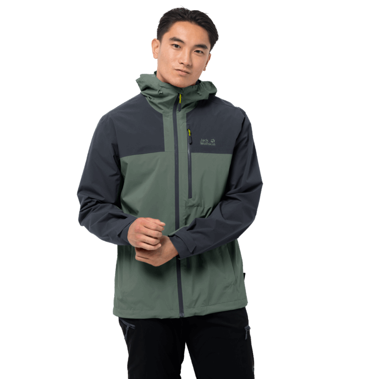 Brand Jack Wolfskin Hedge Green Men's Go Hike Jacket Origins