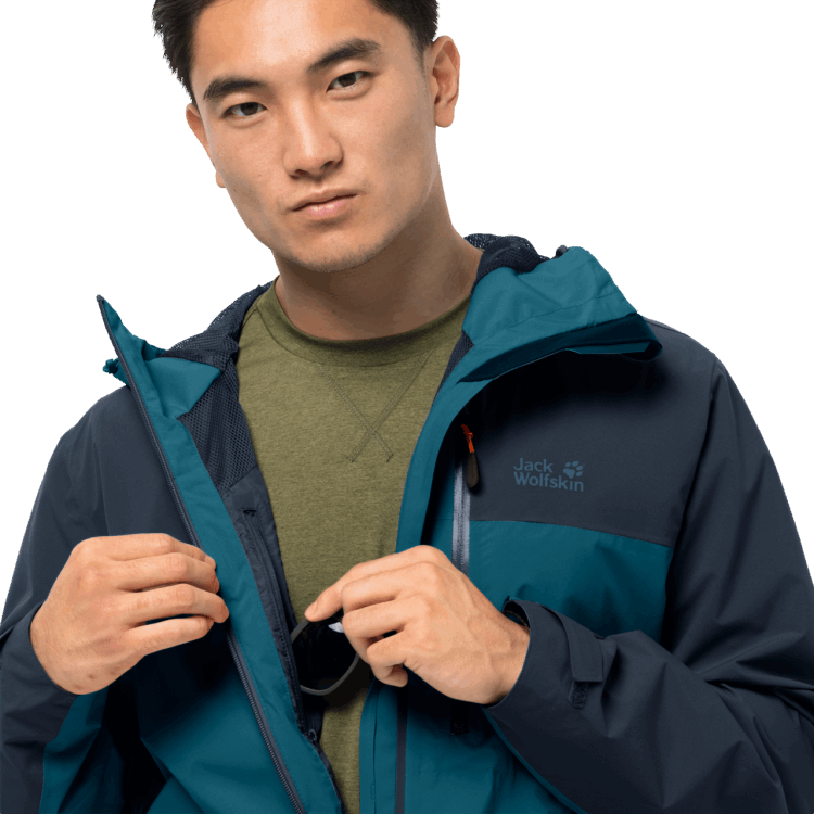Brand Jack Wolfskin Men's Go Hike Jacket Blue Coral