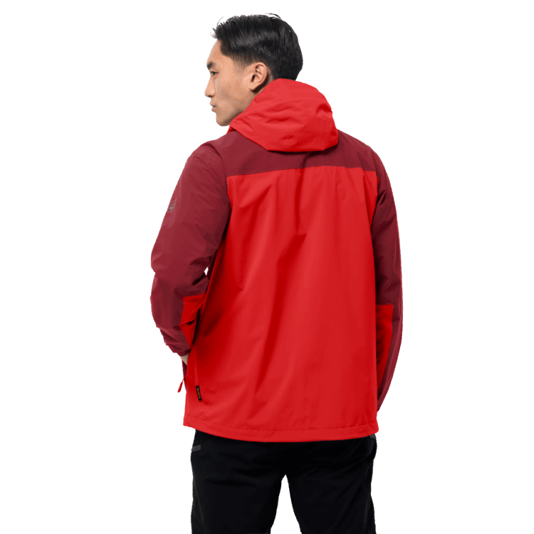 Fiery Red Brand Jack Wolfskin Men's Go Hike Jacket New