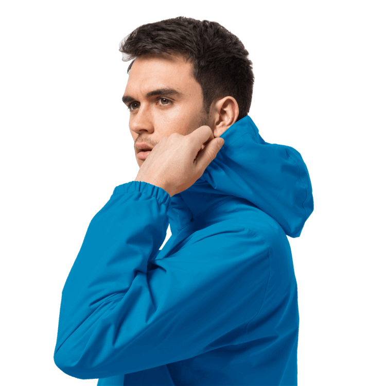 Blue Pacific Collection Men's Stormy Point 2L Jacket Brand Jack Wolfskin