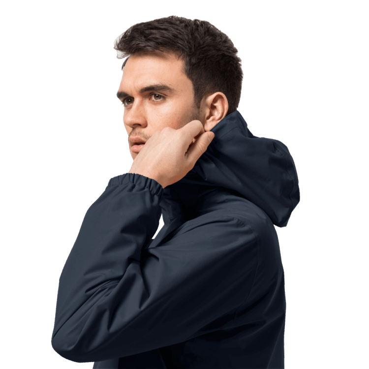 Night Blue Men's Stormy Point 2L Jacket Brand Jack Wolfskin Collections