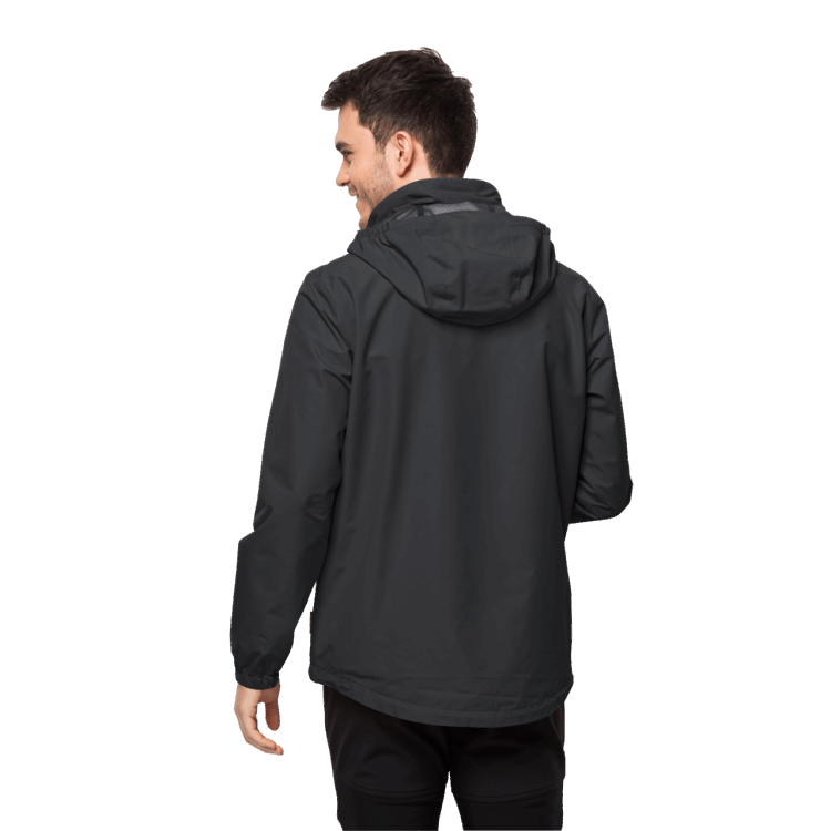 Black Men's Stormy Point 2L Jacket Origin Brand Jack Wolfskin