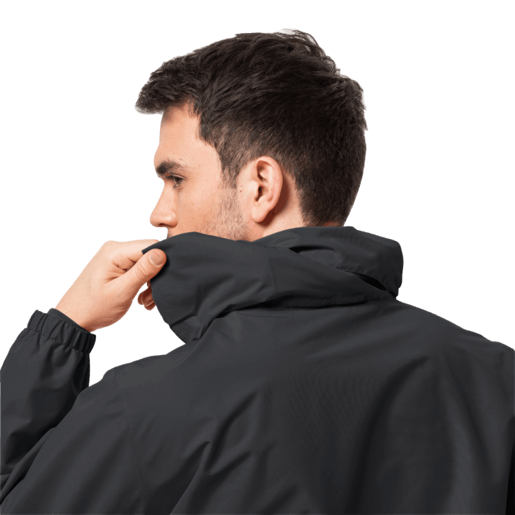Black Men's Stormy Point 2L Jacket Origin Brand Jack Wolfskin