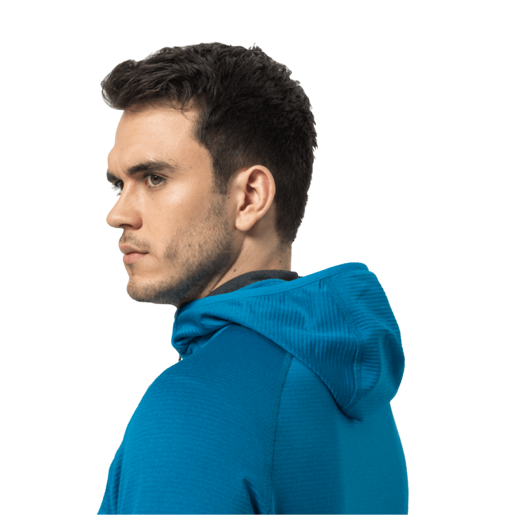 Hot Blue Pacific Brand Jack Wolfskin Men's Hydro Grid Hooded Full-Zip