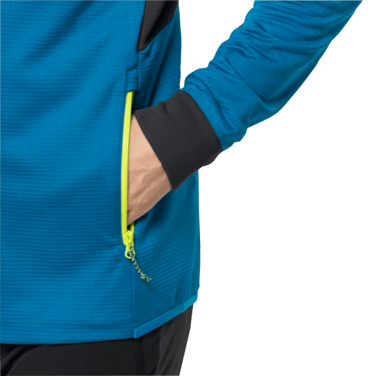 Hot Blue Pacific Brand Jack Wolfskin Men's Hydro Grid Hooded Full-Zip