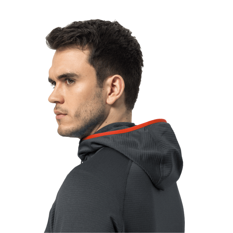 Men's Hydro Grid Hooded Full-Zip Brand Jack Wolfskin Phantom New