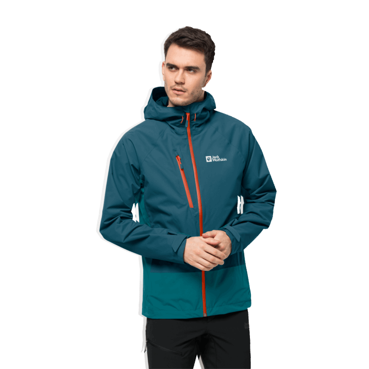 Men's Eagle Peak 2L Jacket Blue Coral Brand Jack Wolfskin Collection