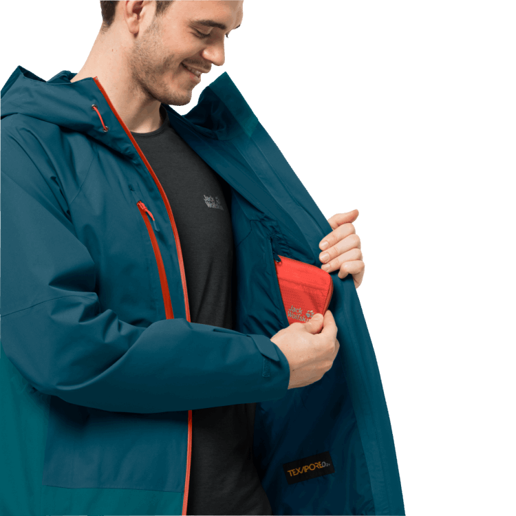 Men's Eagle Peak 2L Jacket Blue Coral Brand Jack Wolfskin Collection