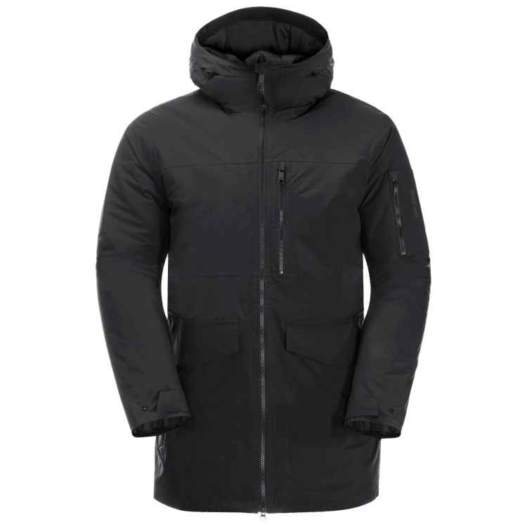 Men's Koenigsbau Parka Origins Black Brand Jack Wolfskin