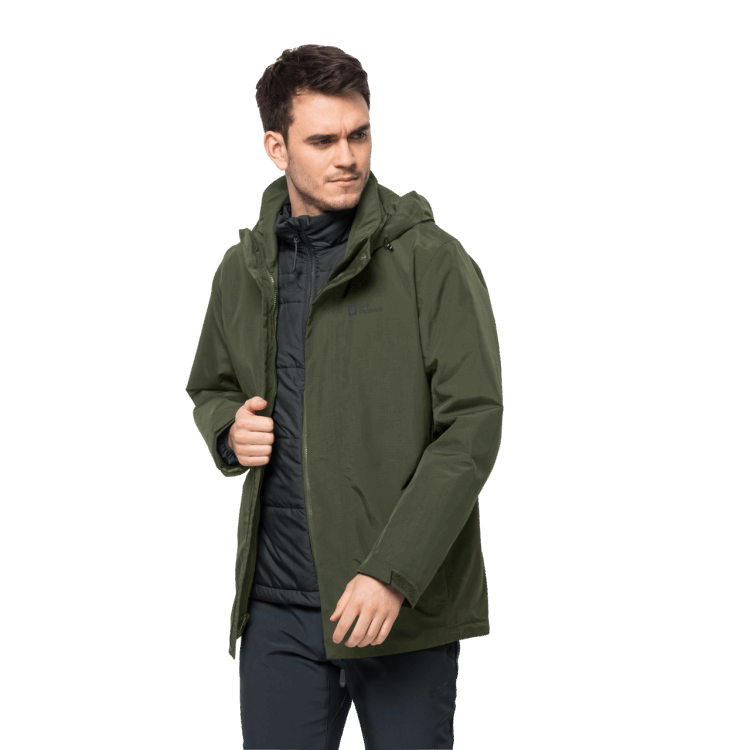Brand Jack Wolfskin Men's Bergland 3In1 Jacket Greenwood Best