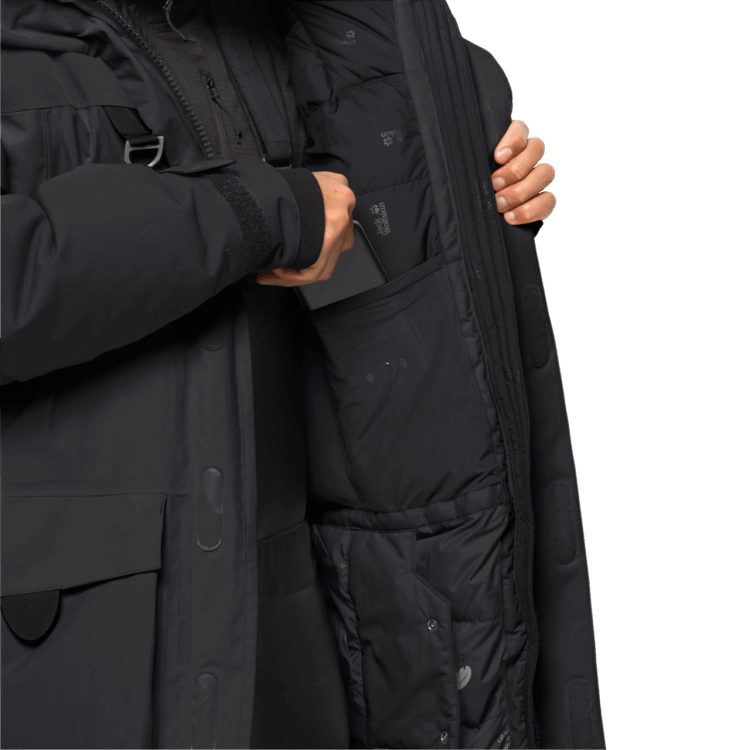 Black Brand Jack Wolfskin Fashion Men's 1995 Series Parka