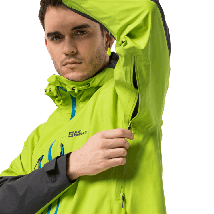 Lime Collections Brand Jack Wolfskin Men's Alpspitze 3L Jacket