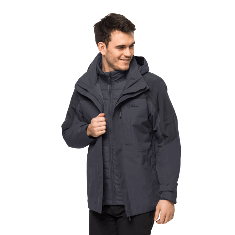 Hot Brand Jack Wolfskin Ebony Men's Romberg 3In1 Jacket