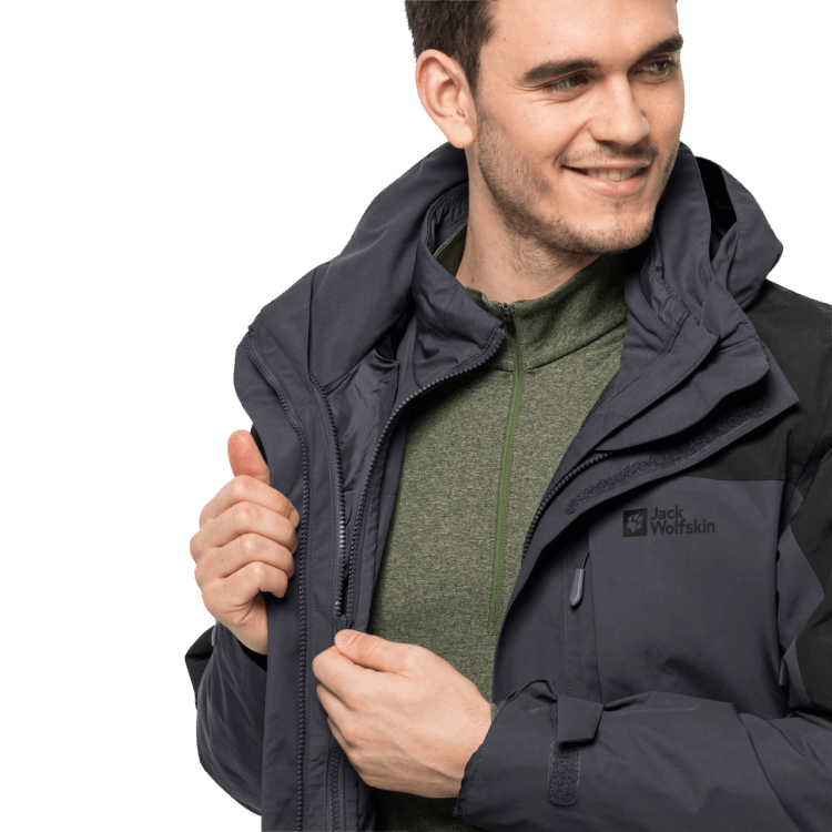 Hot Brand Jack Wolfskin Ebony Men's Romberg 3In1 Jacket