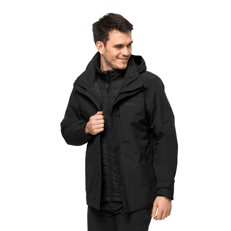 Best Brand Jack Wolfskin Men's Romberg 3In1 Jacket Black