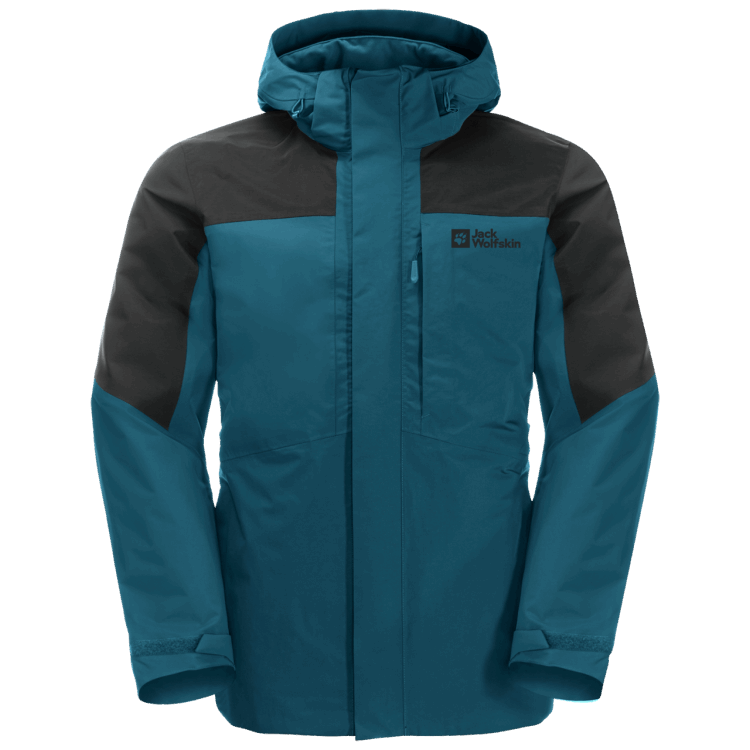 New Blue Coral Brand Jack Wolfskin Men's Romberg 3In1 Jacket