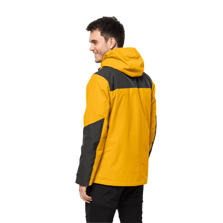 Men's Jasper 3In1 Jacket Brand Jack Wolfskin Collections Burly Yellow Xt