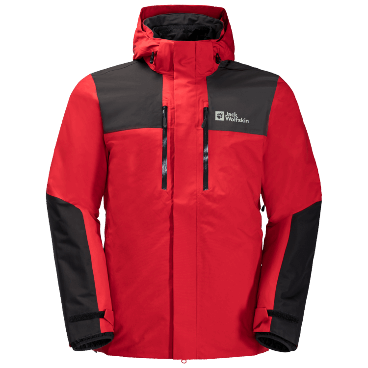 Men's Jasper 3In1 Jacket Adrenaline Red Brand Jack Wolfskin Origin