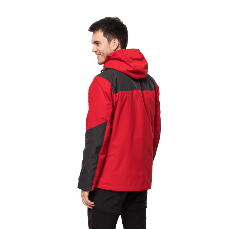Men's Jasper 3In1 Jacket Adrenaline Red Brand Jack Wolfskin Origin