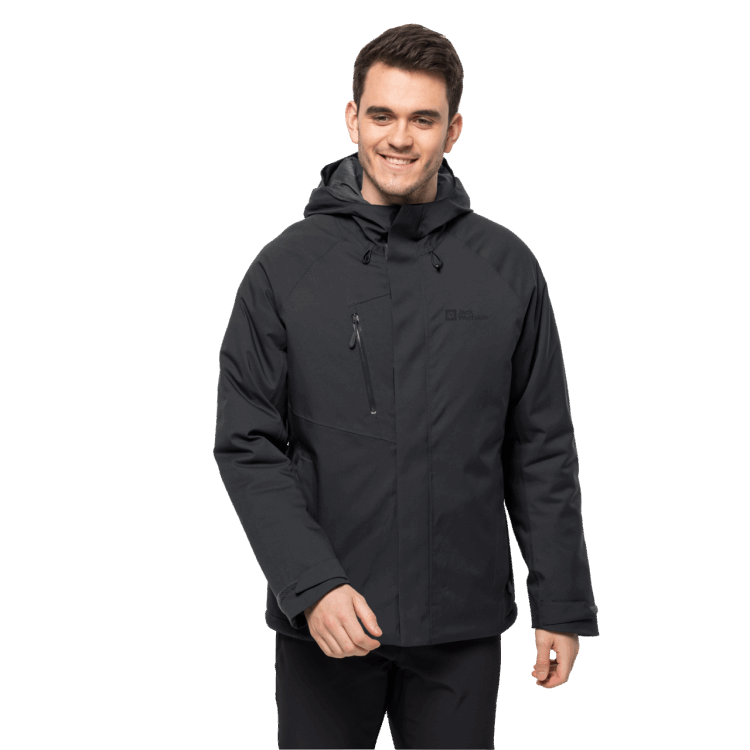 Men's Troposphere Insulated Jacket Black Origins Brand Jack Wolfskin