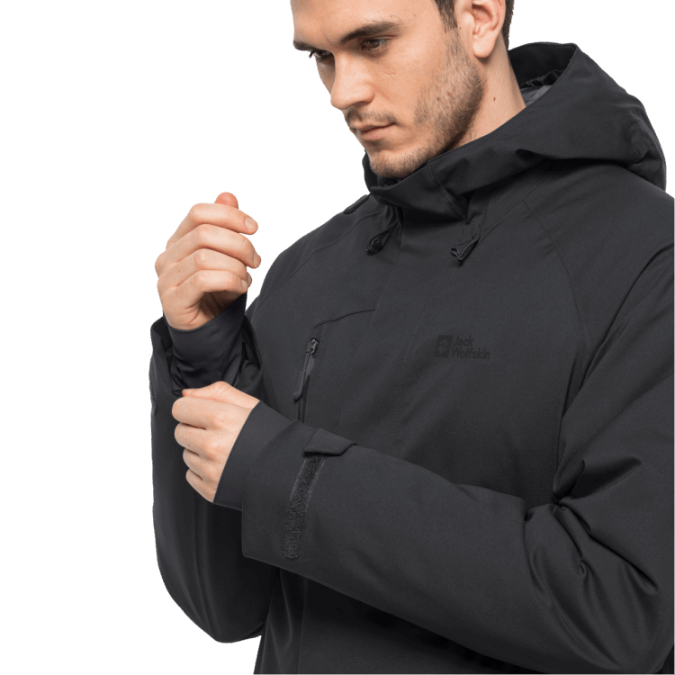 Men's Troposphere Insulated Jacket Black Origins Brand Jack Wolfskin