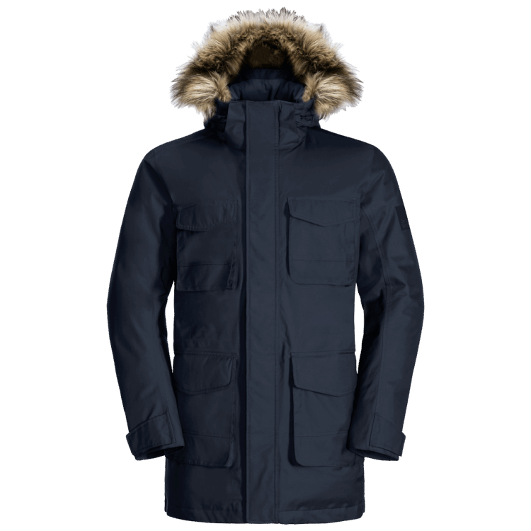 Brand Jack Wolfskin Night Blue Men's Winterfrost Down Parka Hot