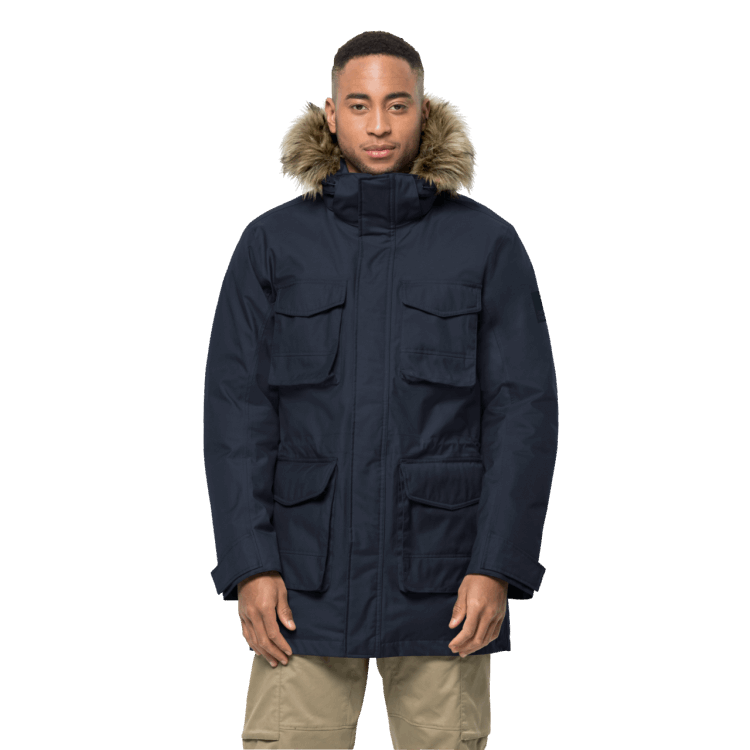 Brand Jack Wolfskin Night Blue Men's Winterfrost Down Parka Hot