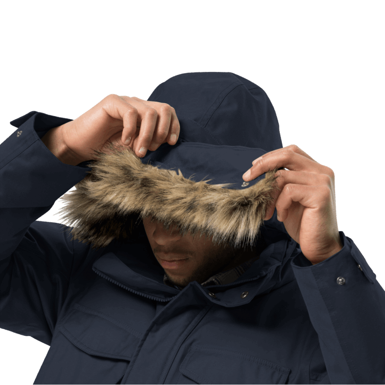 Brand Jack Wolfskin Night Blue Men's Winterfrost Down Parka Hot