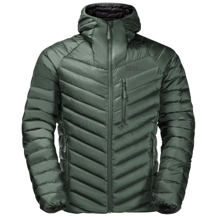 Hedge Green Men's Passamani Down Hoody Brand Jack Wolfskin