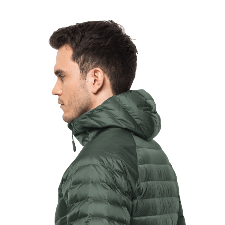 Hedge Green Men's Passamani Down Hoody Brand Jack Wolfskin