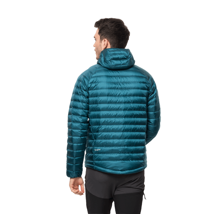 Blue Coral Men's Passamani Down Hoody Original Brand Jack Wolfskin