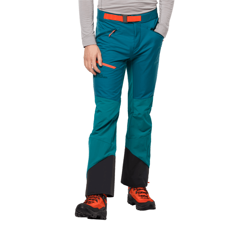 Fashion Brand Jack Wolfskin Men's Alpspitze Pants Blue Coral