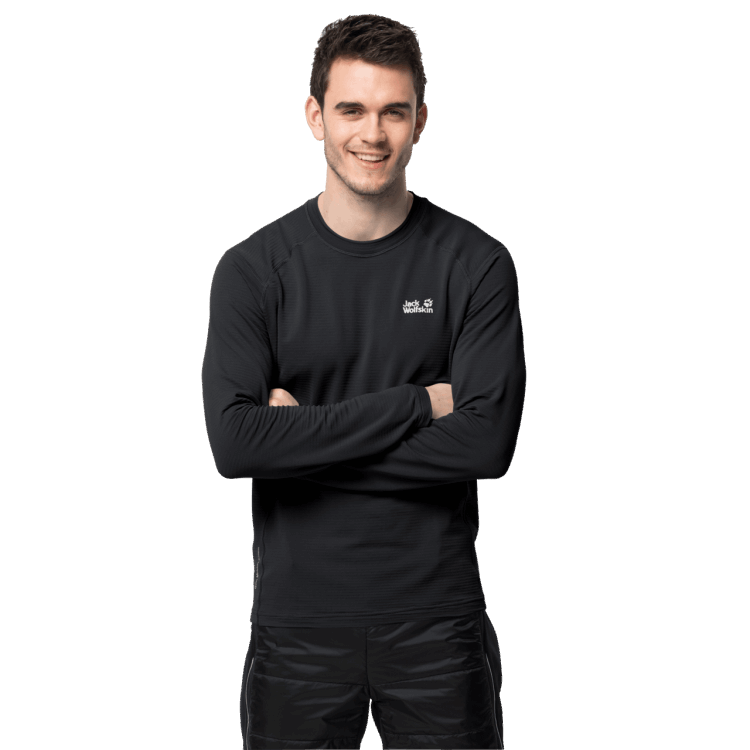 Men's Infinite L/S Hot Black Brand Jack Wolfskin
