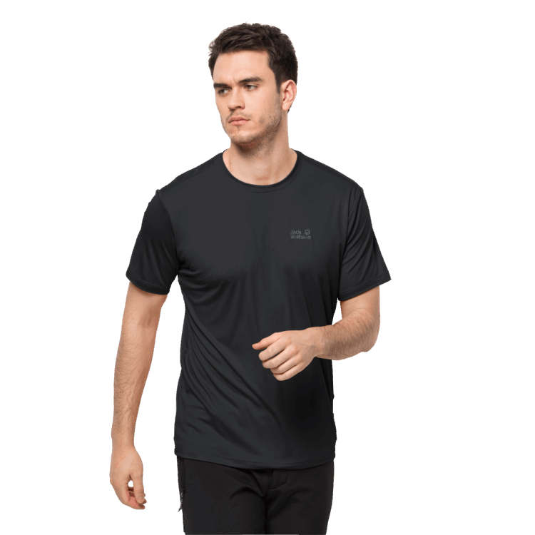 Black Brand Jack Wolfskin Men's Tech T Brand