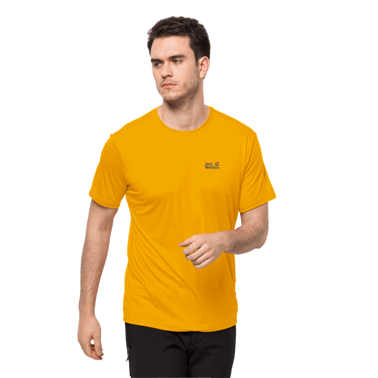 Burly Yellow Xt Brands Brand Jack Wolfskin Men's Tech T