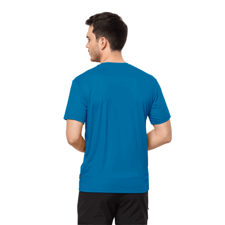 New MEN'S TECH T Brand Jack Wolfskin Blue Pacific 1362