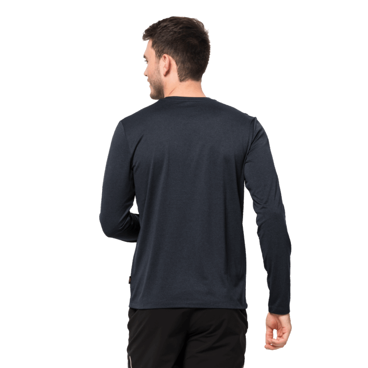 Men's Sky Thermal Ls T Brand Jack Wolfskin Night Blue Brand