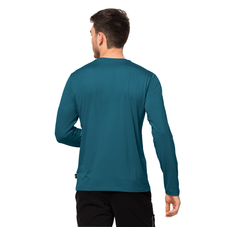 Men's Sky Thermal Ls T Blue Coral Brand Jack Wolfskin Original