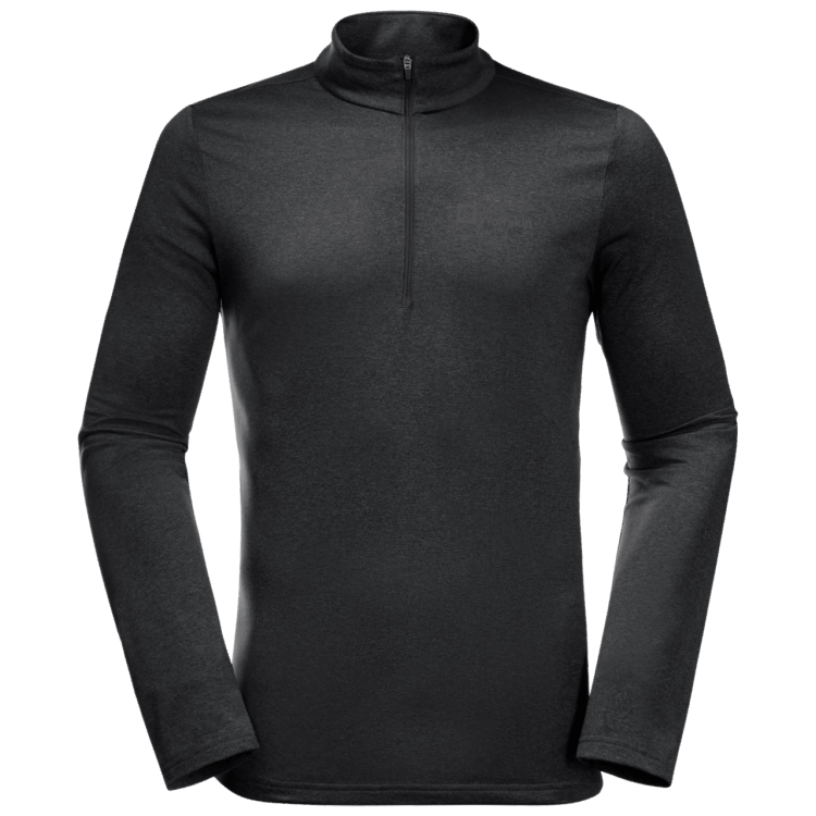 Brand Jack Wolfskin Men's Sky Thermal Half-Zip Brand Black