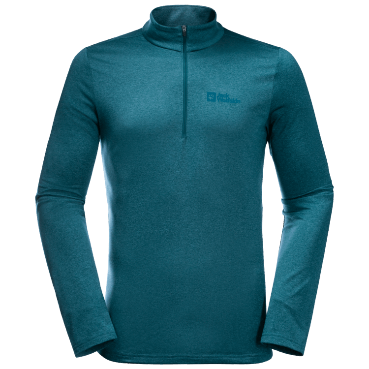 Blue Coral Brand Jack Wolfskin Men's Sky Thermal Half-Zip