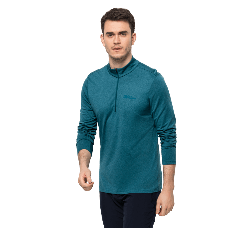 Blue Coral Brand Jack Wolfskin Men's Sky Thermal Half-Zip