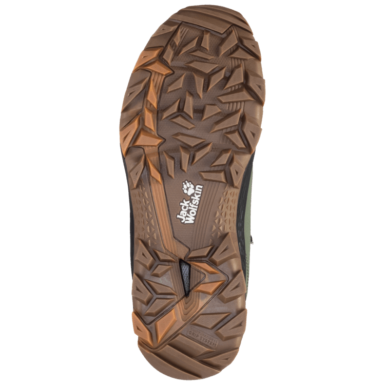 Origin Brand Jack Wolfskin Khaki-Phantom Men's Everquest Texapore Mid