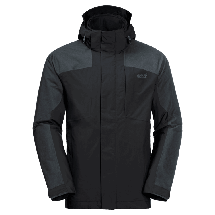 Black Fashion Men's Viking Sky Jacket Brand Jack Wolfskin