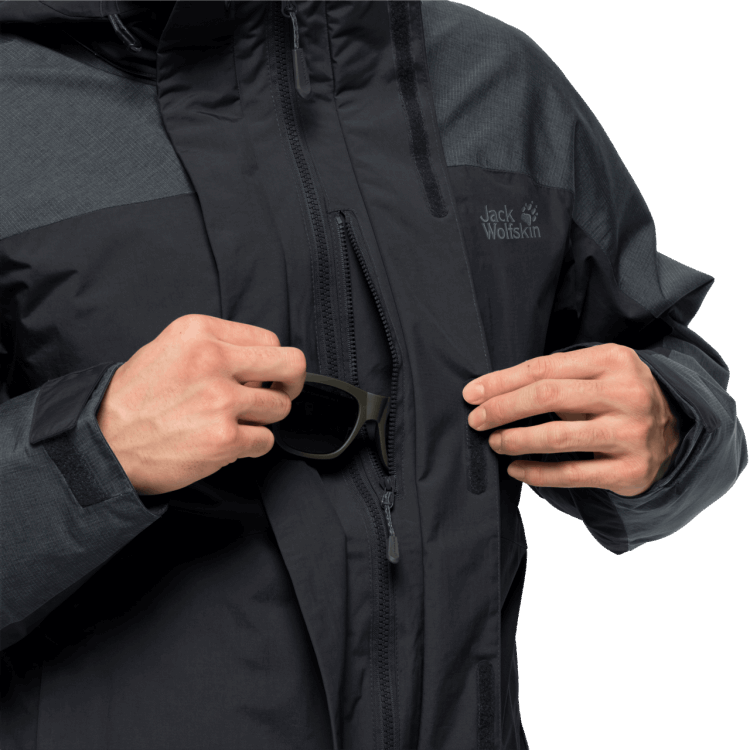 Black Fashion Men's Viking Sky Jacket Brand Jack Wolfskin