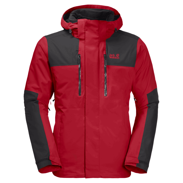 Red Lacquer Jasper 3In1 Men Collections Brand Jack Wolfskin