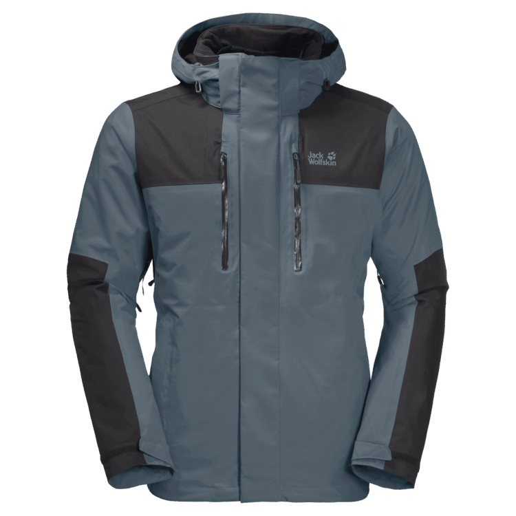 Origin Jasper 3In1 Men Brand Jack Wolfskin Storm Grey