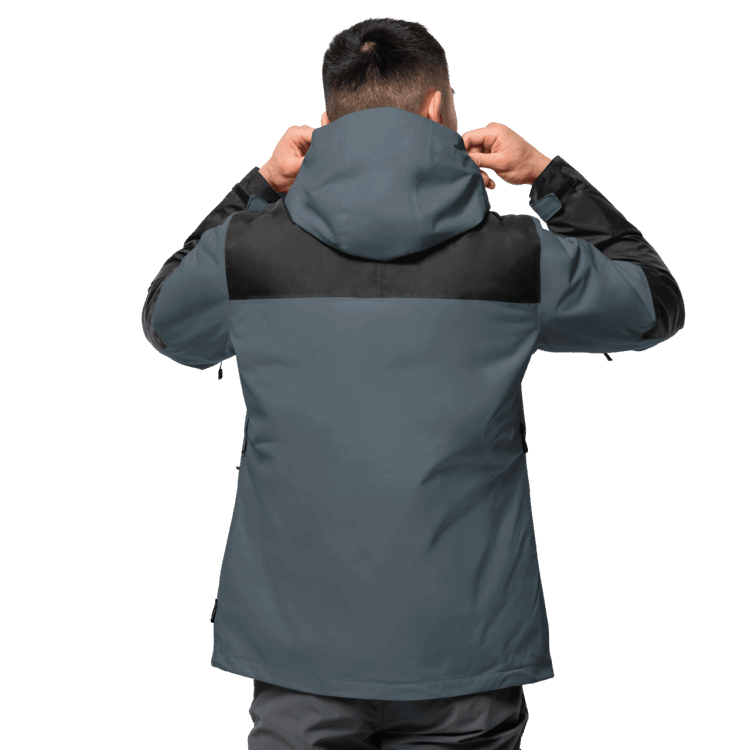 Origin Jasper 3In1 Men Brand Jack Wolfskin Storm Grey