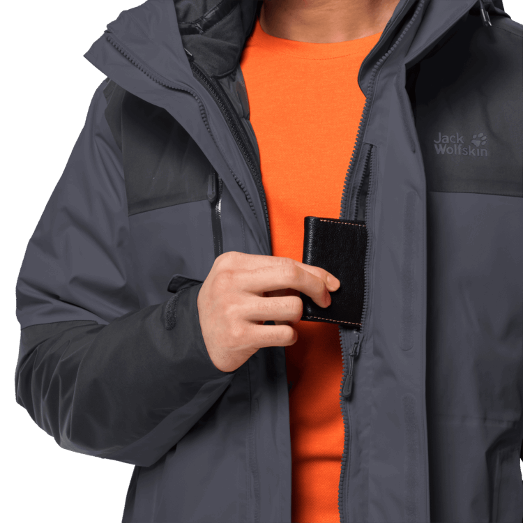 Origins Jasper 3In1 Men Ebony Brand Jack Wolfskin