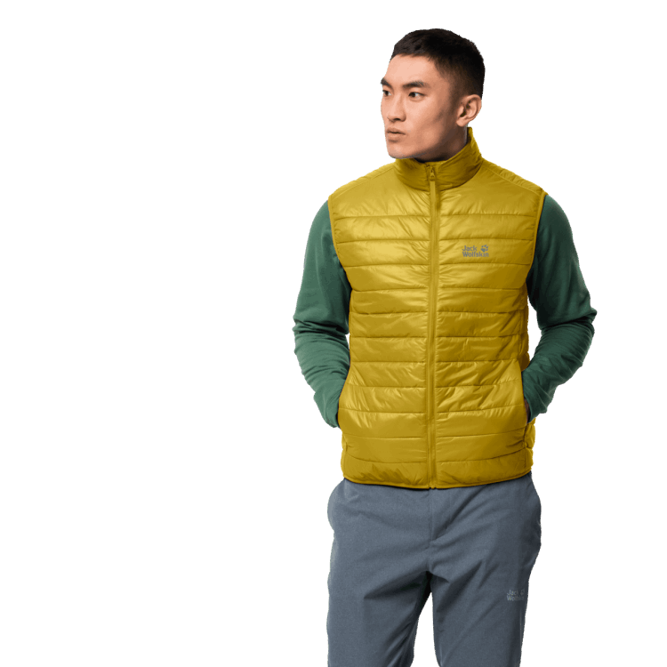 Hot Lemon Curry Men's JWP Vest Brand Jack Wolfskin