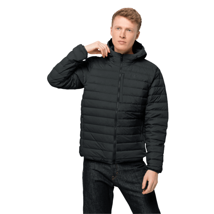 Black Collections Men's Glowing Mountain Jacket Brand Jack Wolfskin